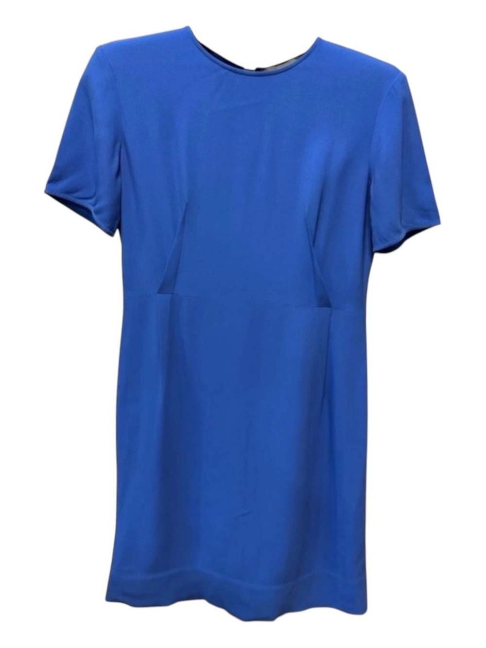 Stella McCartney Royal Blue Crepe Short Sleeve Shift Dress EU 44 US 12
